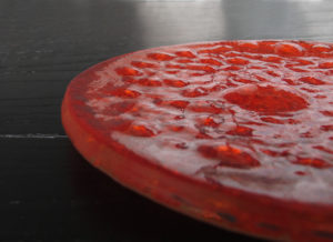 bubbles dish red