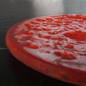 bubbles dish red